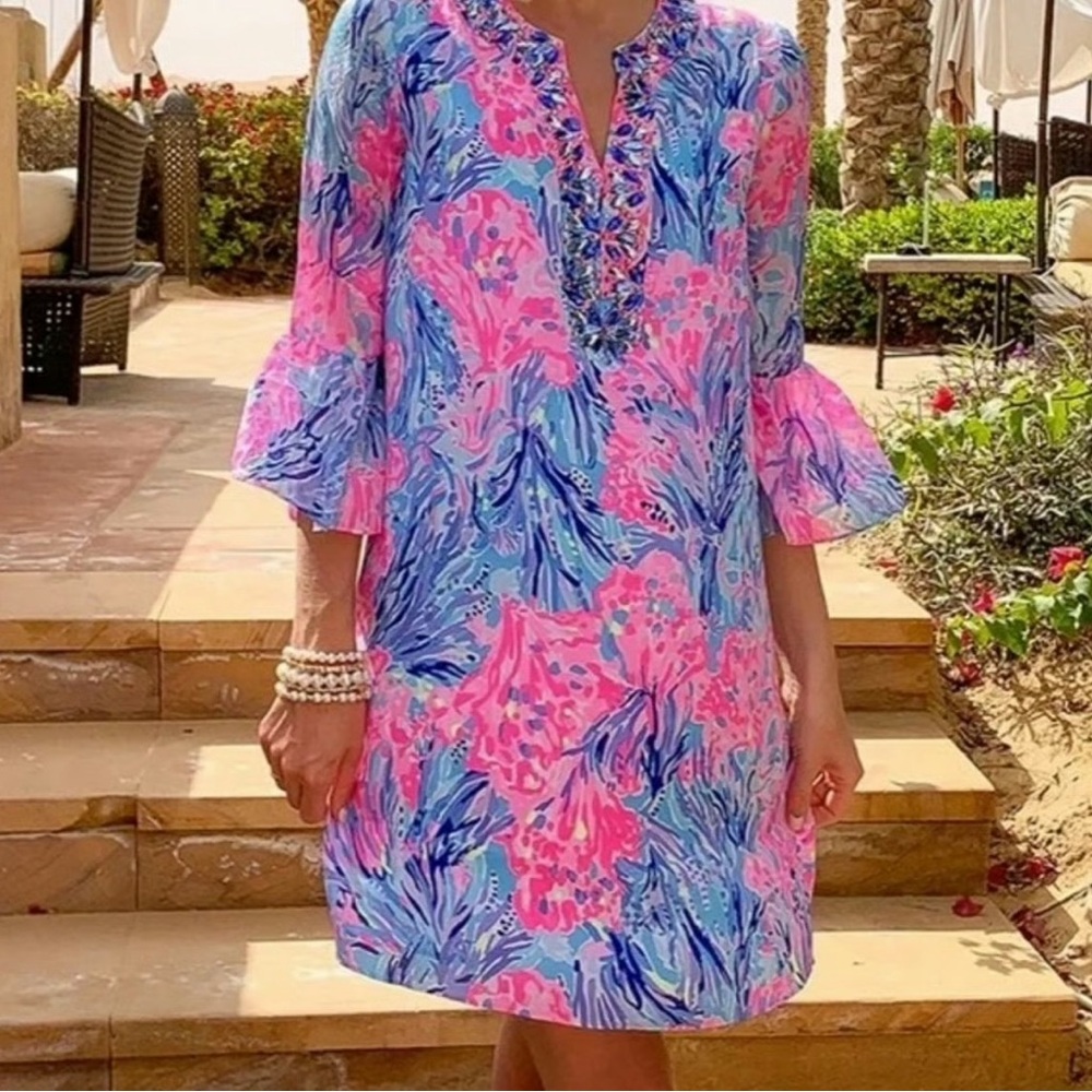 Lilly Pulitzer Pink & Blue Dress - Picture 5 of 16